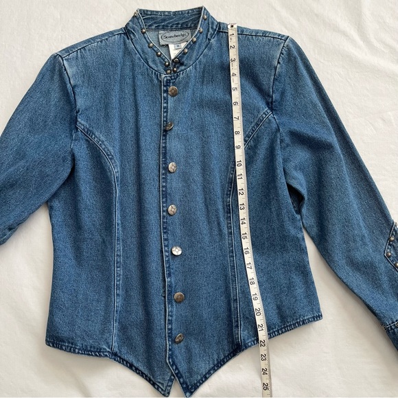 😎Vintage Stonebridge Studded Jean Shirt Western - Picture 8 of 10